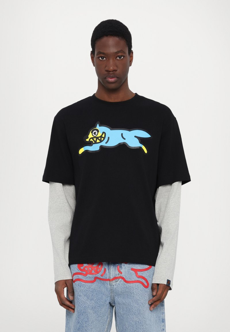 Icecream RUNNING DOG LAYERED  - Longsleeve - black