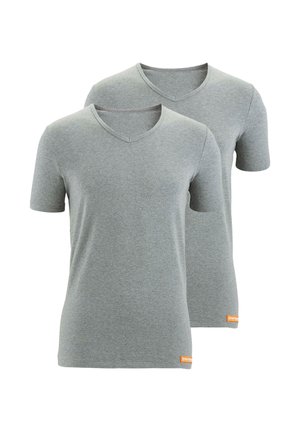 2ER PACK WARM UP KURZARM - Unterhemd/-shirt - grau melange