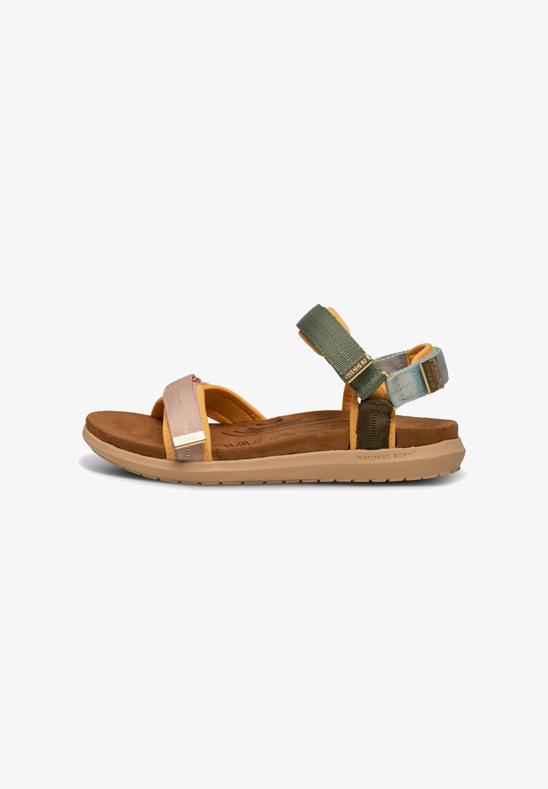 Woden LINE LITE - Walking sandals - algae multi