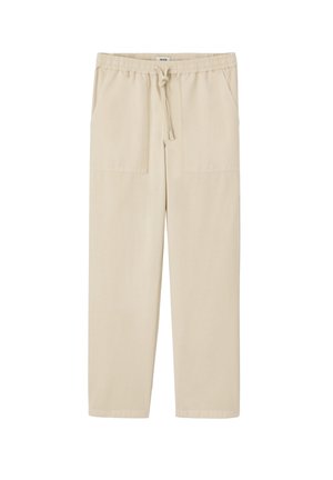 BZB, PANTALON JOGGER POCHES PLAQUÉES - Pantalon classique - blanc cassé