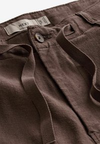 Next REGULAR FIT LINEN STRAIGHT LEG DRAWSTRING - Chino - brown