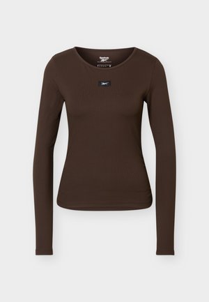 Reebok, RUCHED LONG SLEEVE - Maglietta a manica lunga - espresso