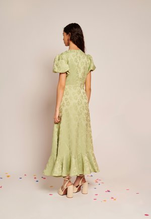 RUFFLE MIDI DRESS - Day dress - green
