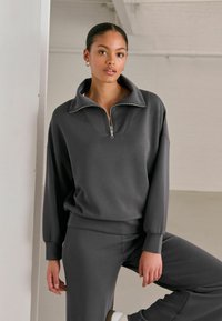Next SOFT TOUCH QUARTER ZIP - Sweater - charcoal grey