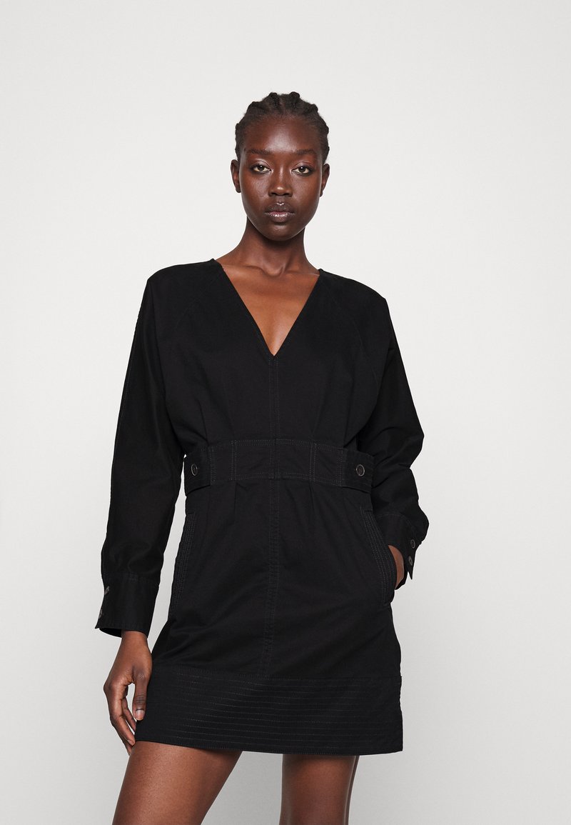 Banana Republic CINCHED WAIST WRAP MINI Day dress black Zalando.ie