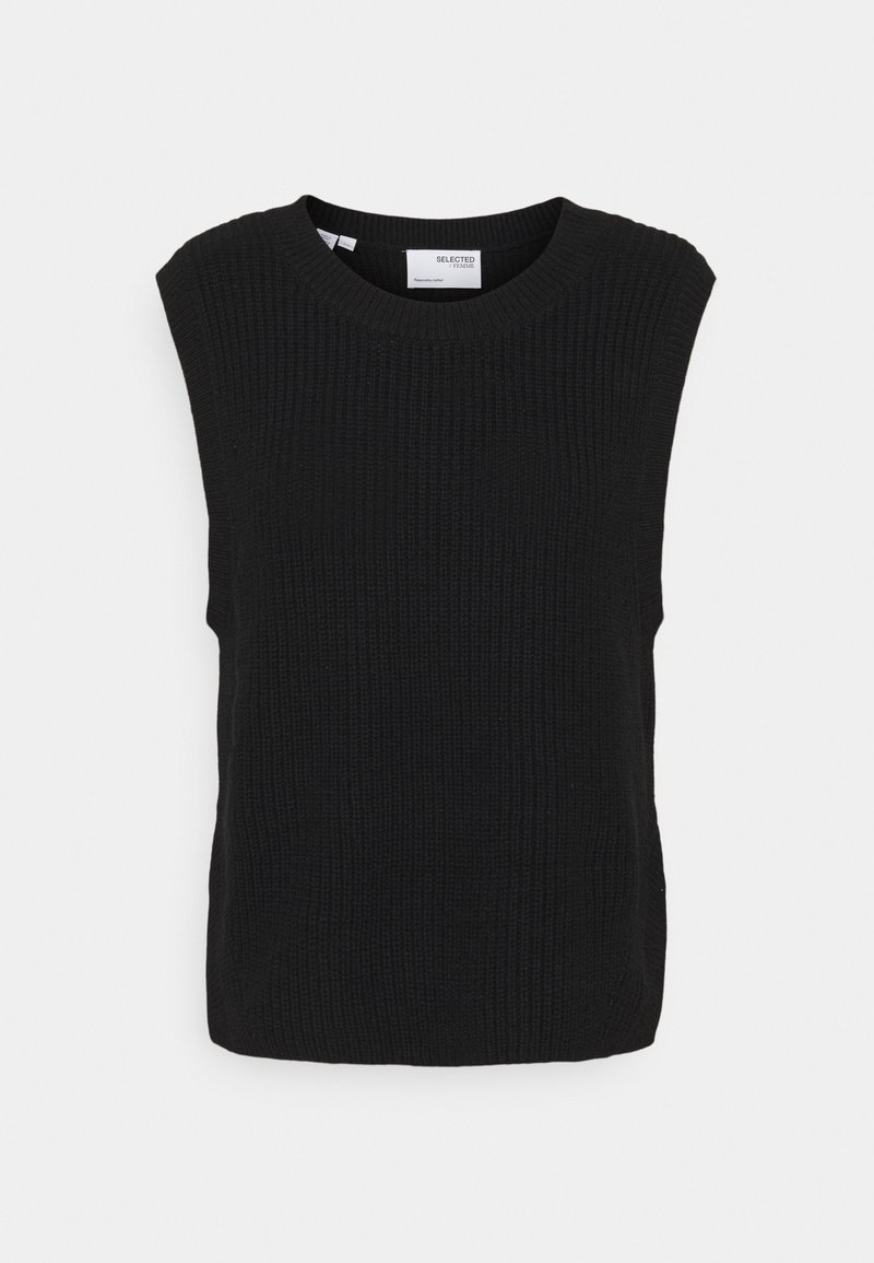 Selected Femme Strickpullover - black