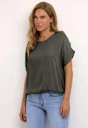 Kaffe AMBER STANLEY SS - Bluse - forest night