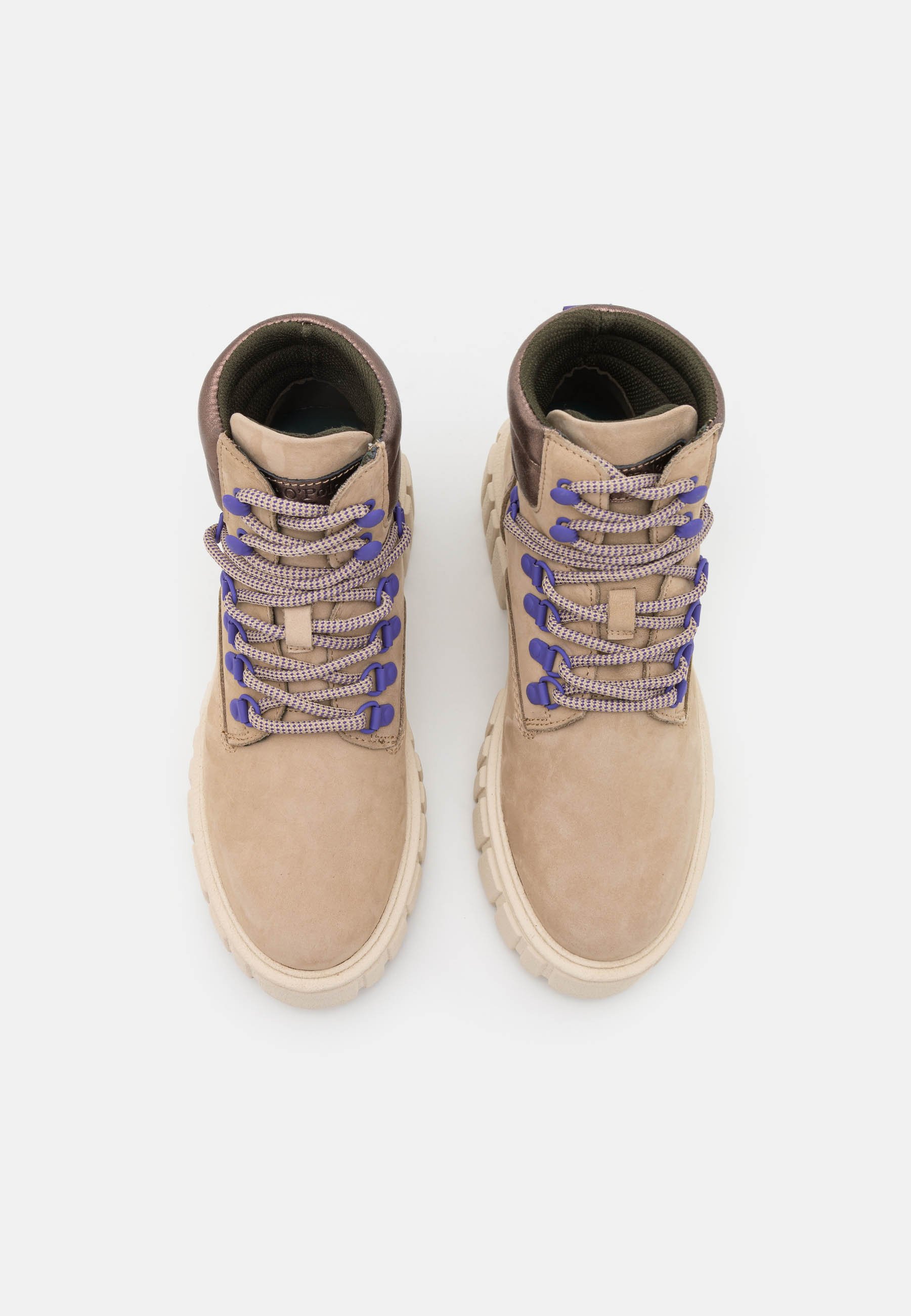 Marc O'Polo CHRISTEL - Veterboots - taupe/metallic/taupe - Zalando.nl