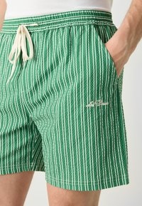 Les Deux STAN STRIPE SWIM - Šortky - vintage green/light ivory