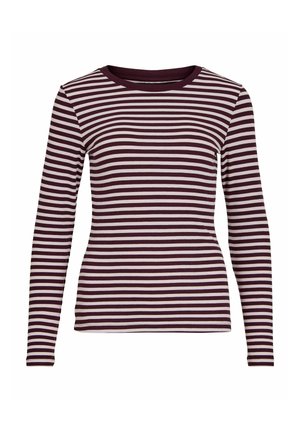 VILA, LONG SLEEVED TOP VIAVERA ROUND NECK - Long sleeved top - port royale