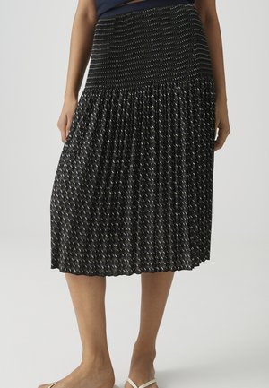 OPUS MIDI A-LINE FIT PLISSEE - Jupe plissée - coal blue