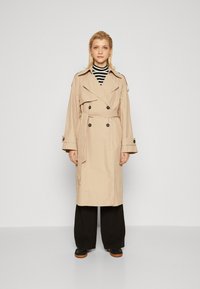 Marc O'Polo DENIM DOUBLE BREASTED WELT POCKETS BELT - Trench - simple stone