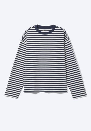 Weekday, LOOSE BOXY - Langarmshirt - white/navy stripe