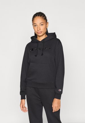 ICONS TONAL HOODIE SWEATSHIRT WITH BIG LOGO - Kapucnis pulóver - black
