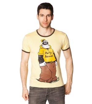 POPEYE - Print T-shirt - gelb braun