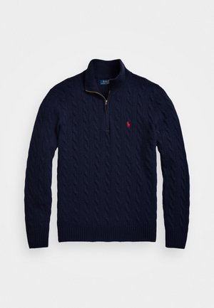 Polo Ralph Lauren CABLE-KNIT WOOL-CASHMERE JUMPER - Džemperis - hunter navy