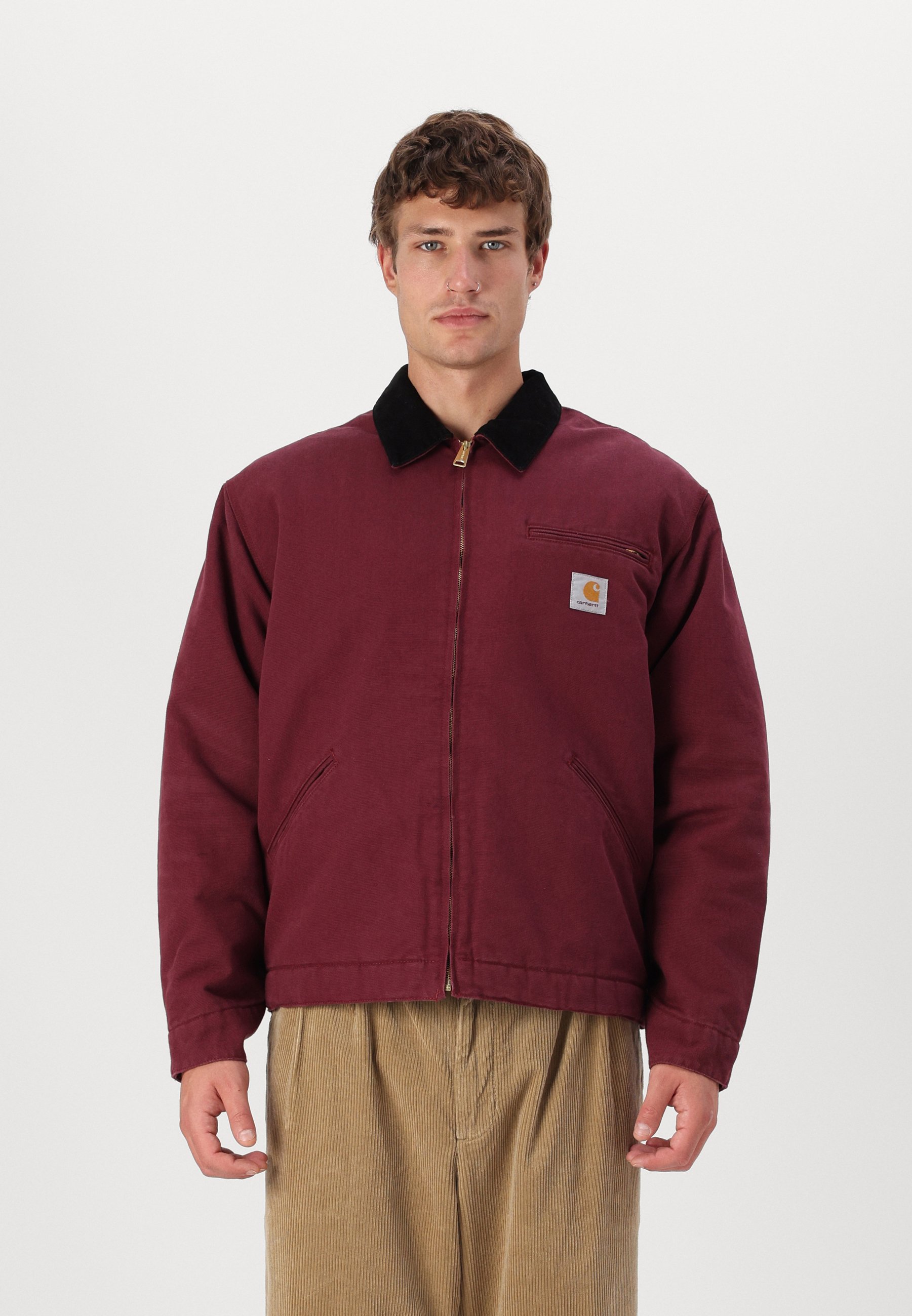 Carhartt WIP DETROIT JACKET - Winter jacket - malbec/black aged  