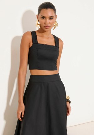 Lipsy, REGULAR FIT - SQUARE NECK CROPPED TOP . - Bluză - black