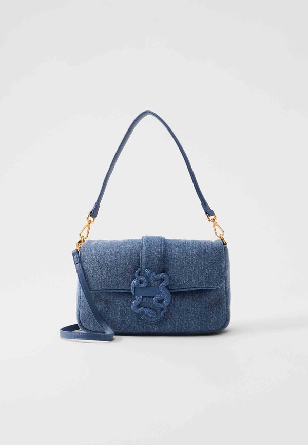 ICONIC SNAKE PUFFY - Cross body bag - indaco chiaro4