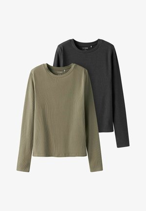 2ER-PACK - Bluză cu mânecă lungă - dark grey melange