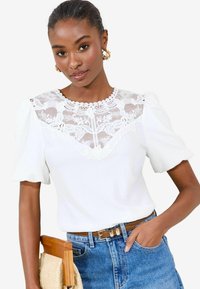 REGULAR FIT - SHORT PUFF SLEEVE - Pluus - white