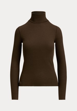 Polo Ralph Lauren, STRETCH BLEND TURTLENECK - Pulóver - dark brown