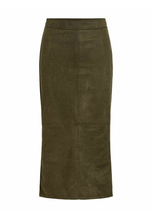 VILA, MIDI SKIRT VITAMIRA HIGH WAIST - Jupe trapèze - forest night
