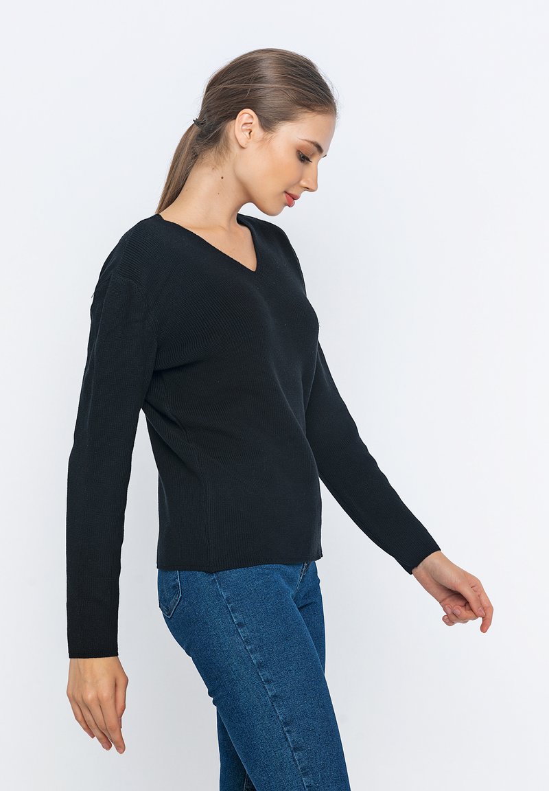 Damen Strickjacken | Giorgio Di Mare Strickpullover black/schwarz - FI02371 Damen Strickjacken | Giorgio Di Mare Strickpullover black/schwarz - FI02371