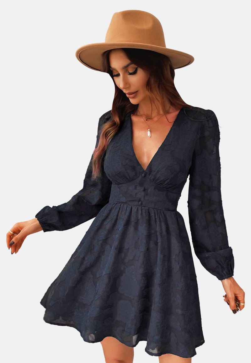 Cupshe V AUSSCHNITT Freizeitkleid dunkelblau Zalando.de