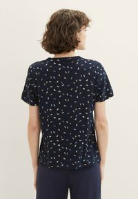 TOM TAILOR T-shirt imprimé - navy multicolor minimal