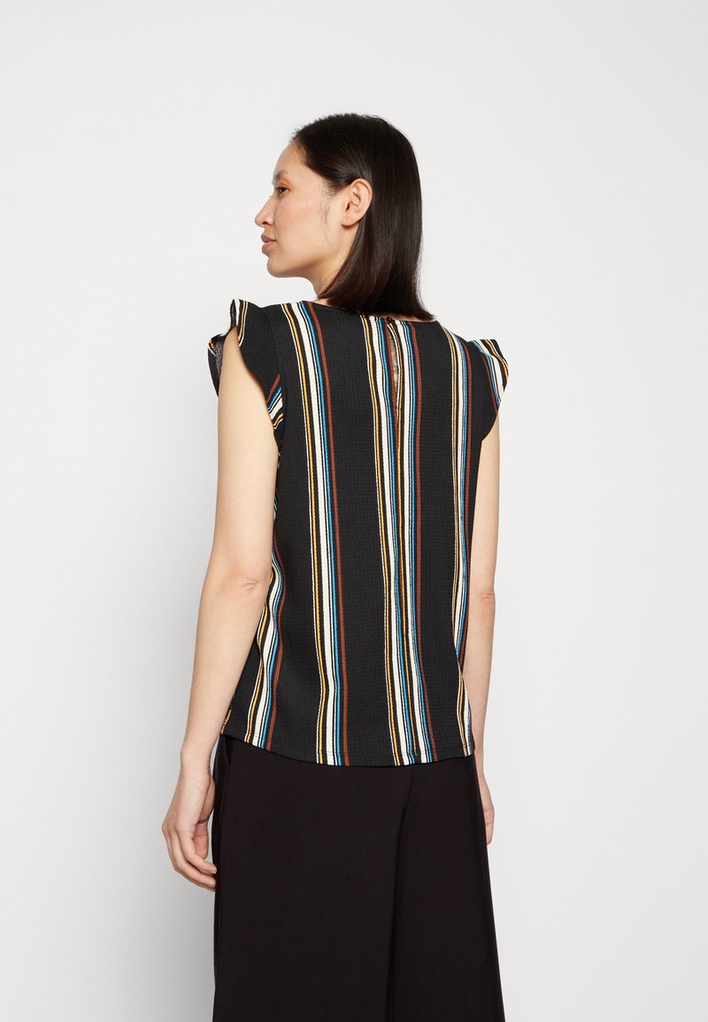 Damen T-Shirts | TOM TAILOR DENIM STRUCTURED WITH CAPSLEEVE Bluse black creme/schwarz - RN61886 Damen T-Shirts | TOM TAILOR DENIM STRUCTURED WITH CAPSLEEVE Bluse black creme/schwarz - RN61886