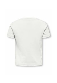 Λευκό βαμβακερό κοντομάνικο μπλουζάκι με στρογγυλή λαιμόκοψη. Λείο υλικό, χωρίς ορατά σχέδια ή γραφικά, κανονική εφαρμογή.