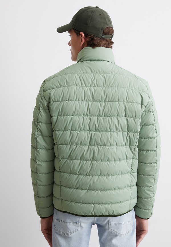 STAND-UP COLLAR ZIP POCK ELASTIC BINDING SLEEVE BADGE - Winter jacket - luscious moss2