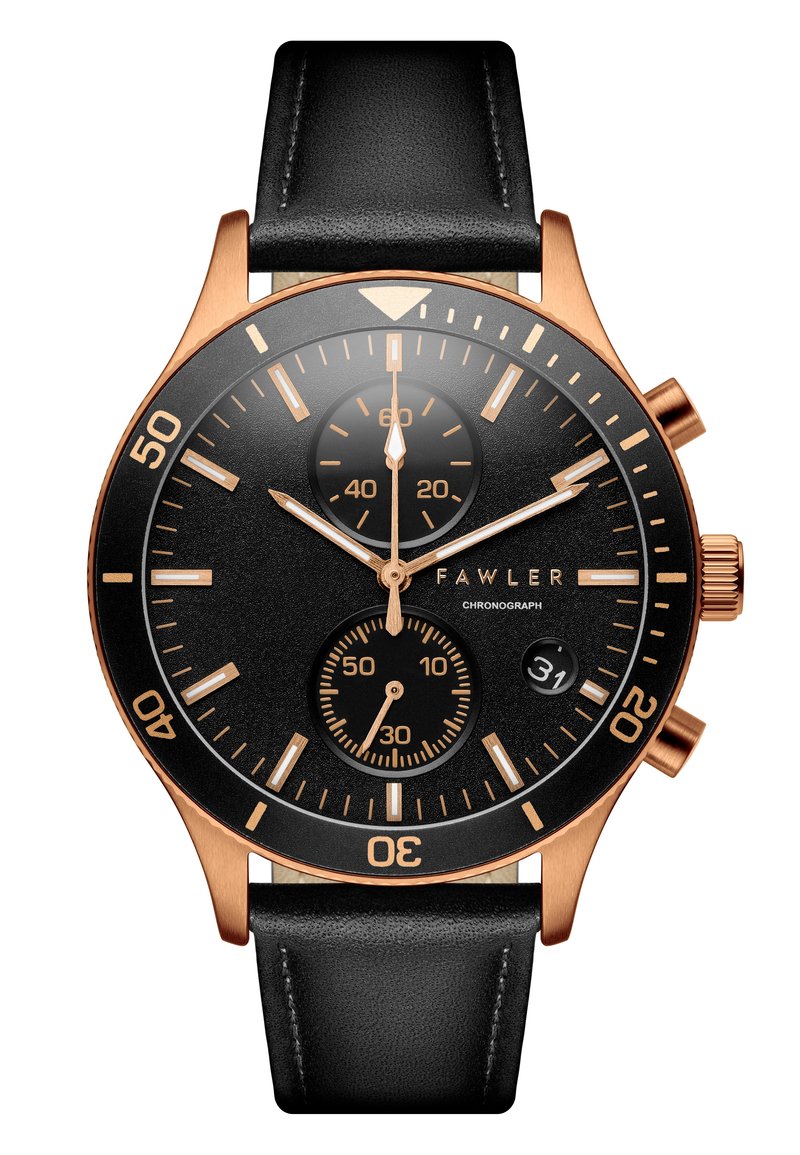 FAWLER Kronograf - black
