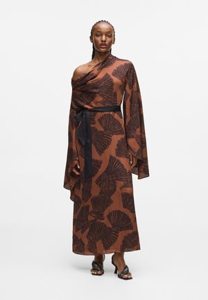FAN PRINT KAFTAN - Dolga obleka - graphic fan friar brown