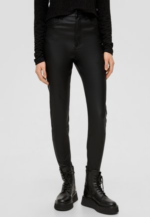SADIE MIT COATING - Pantaloni - schwarz