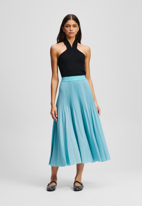 COMMERCIAL PLEATED SKIRT - Pleated skirt - still water