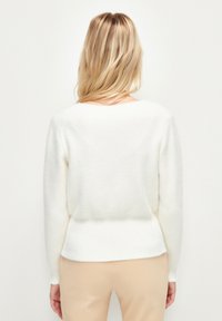 adL V NECK BUTTON DETAILED - Chaqueta de punto - light beige