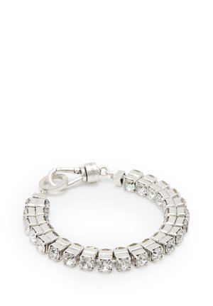 AllSaints DOUBLE CRYSTAL STATEMENT LINK - Bracelet - silver coloured