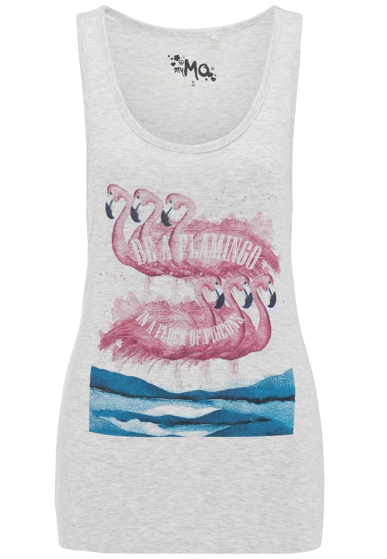 myMo Top grijs gemêleerd