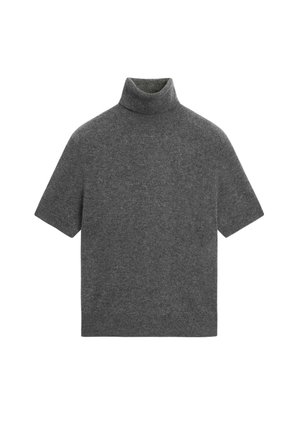 Massimo Dutti, SHORT SLEEVE TURTLENECK KNIT SWEATER - Basic T-shirt - mottled grey