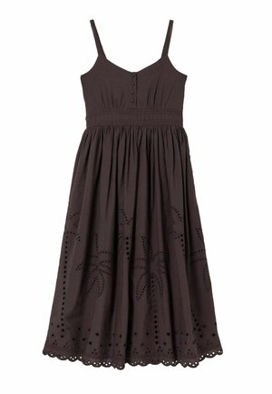 FatFace, REGULAR FIT - EMBROIDERED MIDI DRESS . - Day dress - chocolate brown