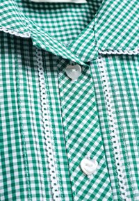 Next BUTTON FRONT GINGHAM - Freizeitkleid - green