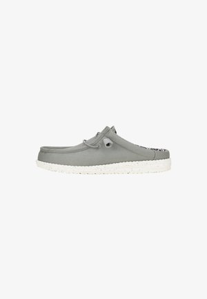 HEYDUDE, WALLY SLIP STRETCH CANVAS - SLIP-ONS - Mules - grey