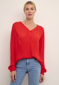 Kaffe - AMBER - Bluse - fiery red Miniaturebillede 1