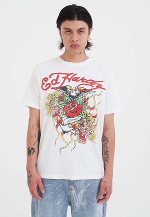 EAGLE DRAG ROSE - Printtipaita - white