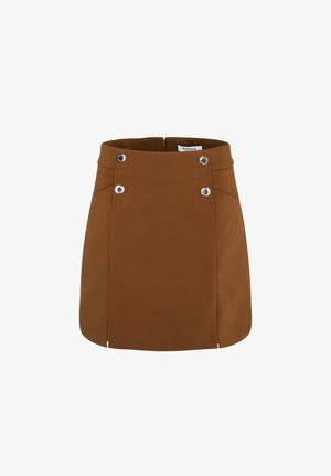 Morgan, MORGAN MORGAN MINI SKIRT WITH BUTTONS - Minijupe - camel