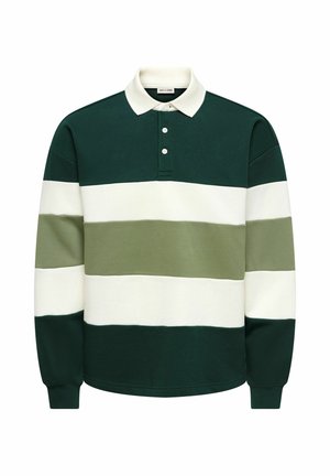 Only & Sons, ONSBENEDICT LS RUBGY RLX SWEAT POLO - Langarmshirt - verde