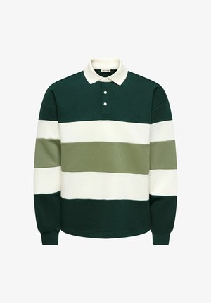 Only & Sons, ONSBENEDICT LS RUBGY RLX SWEAT POLO - Langarmshirt - verde