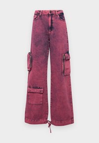KAISER - Trapezaste traperice - pink acid wash